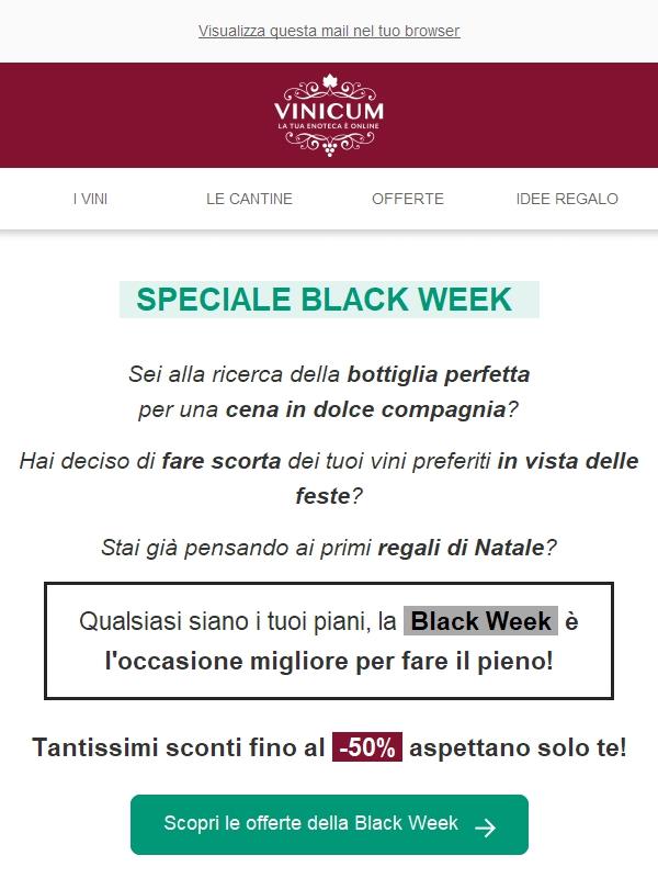 Speciale Black Week 🖤🥂I migliori vini a -50% aspettano solo te!