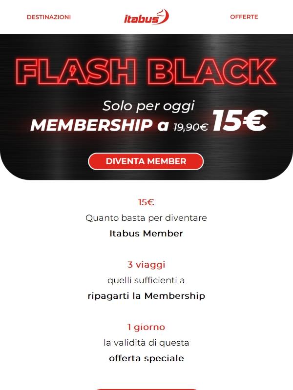 ⚡️Itabus Member a 15€⚡️ Solo per oggi!