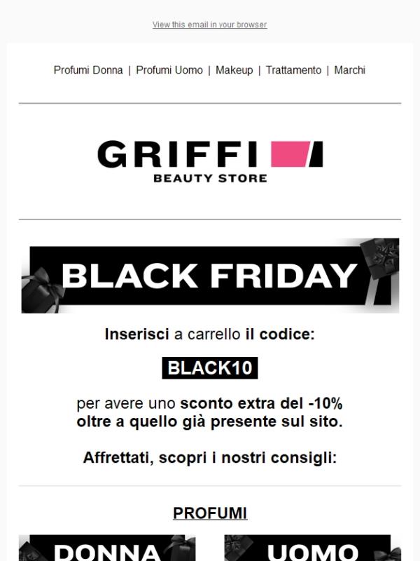 BLACK FRIDAY 🎯 ecco a te il codice BLACK10