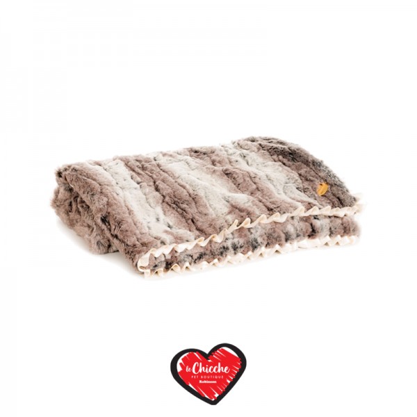 Inamorada Coperta Fur Blanket in Ecopelliccia Mélange - ONE SIZE