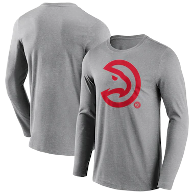 T-shirt a maniche lunghe con logo mono logo Atlanta Hawks Fanatics - Uomo