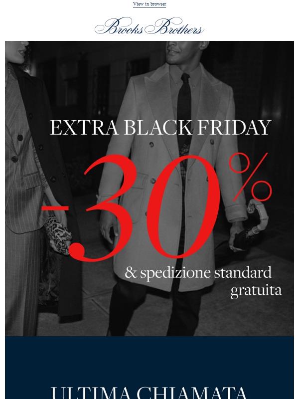 Extra Black Friday: 30% di sconto su tutto!