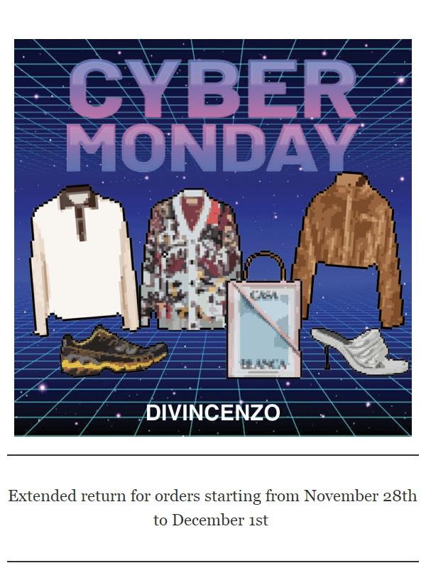 CYBER MONDAY: 35% OFF & extended returns