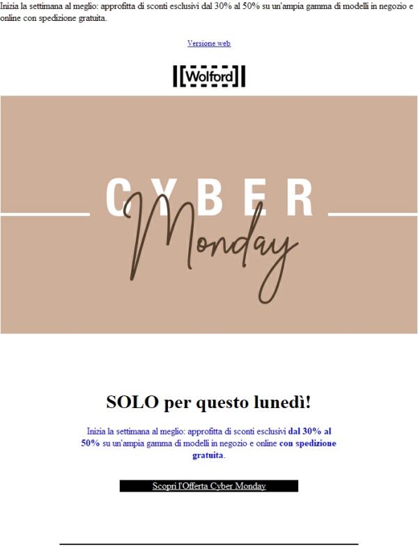 Cyber Monday: fino a -50% su tanti modelli in più!