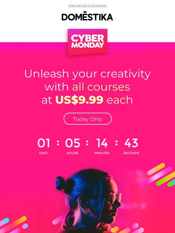 Cyber Monday ⚡️All courses at US$9.99 each