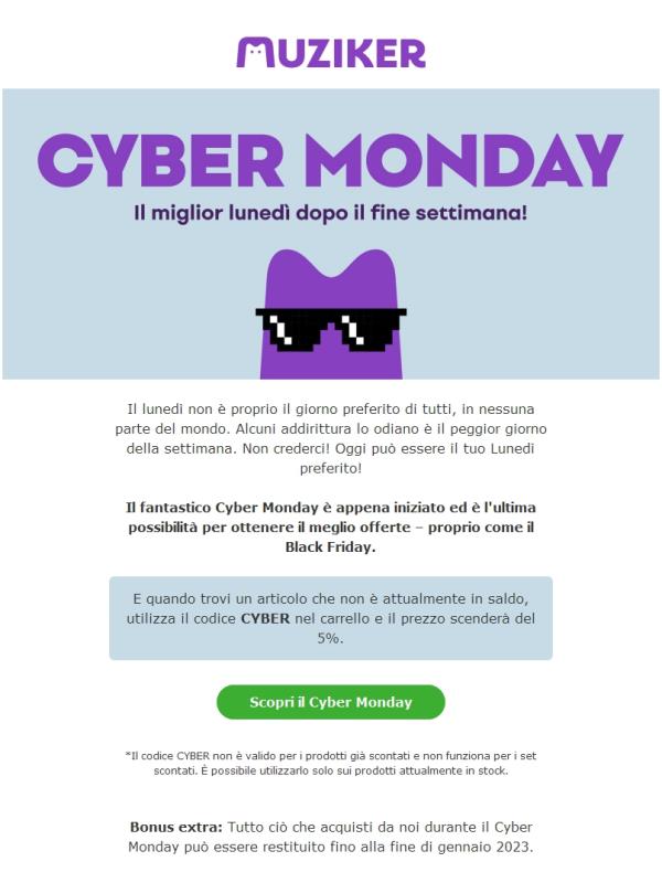 Oggi è il miglior lunedì