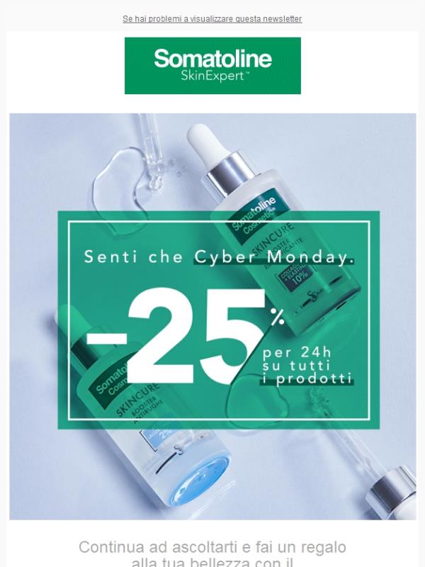 CYBER MONDAY: -25% SU TUTTO PER 24H