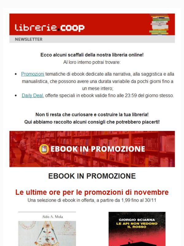 📚Le ultime ore per le promozioni di novembre! Centinaia di ebook in offerta a partire da 1,99€!