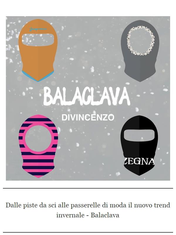 BALACLAVA- morbido, caldo e avvolgente