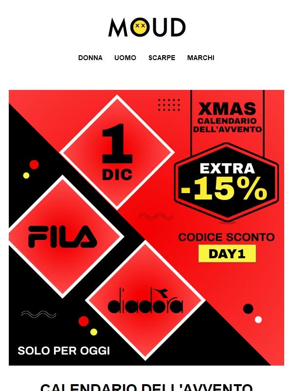 🎁 Calendario avvento - giorno 1: 15% EXTRA SCONTO