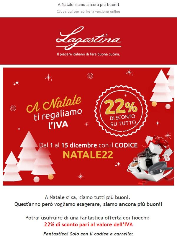 -22% di sconto pari al valore dell’iva