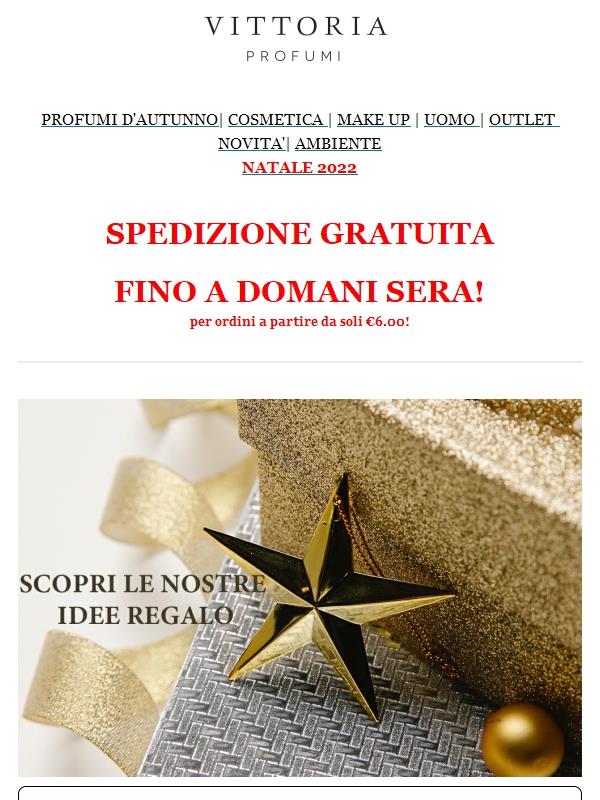 Spedizione gratuita da Mezzanotte fino a Domani!🎇🎄