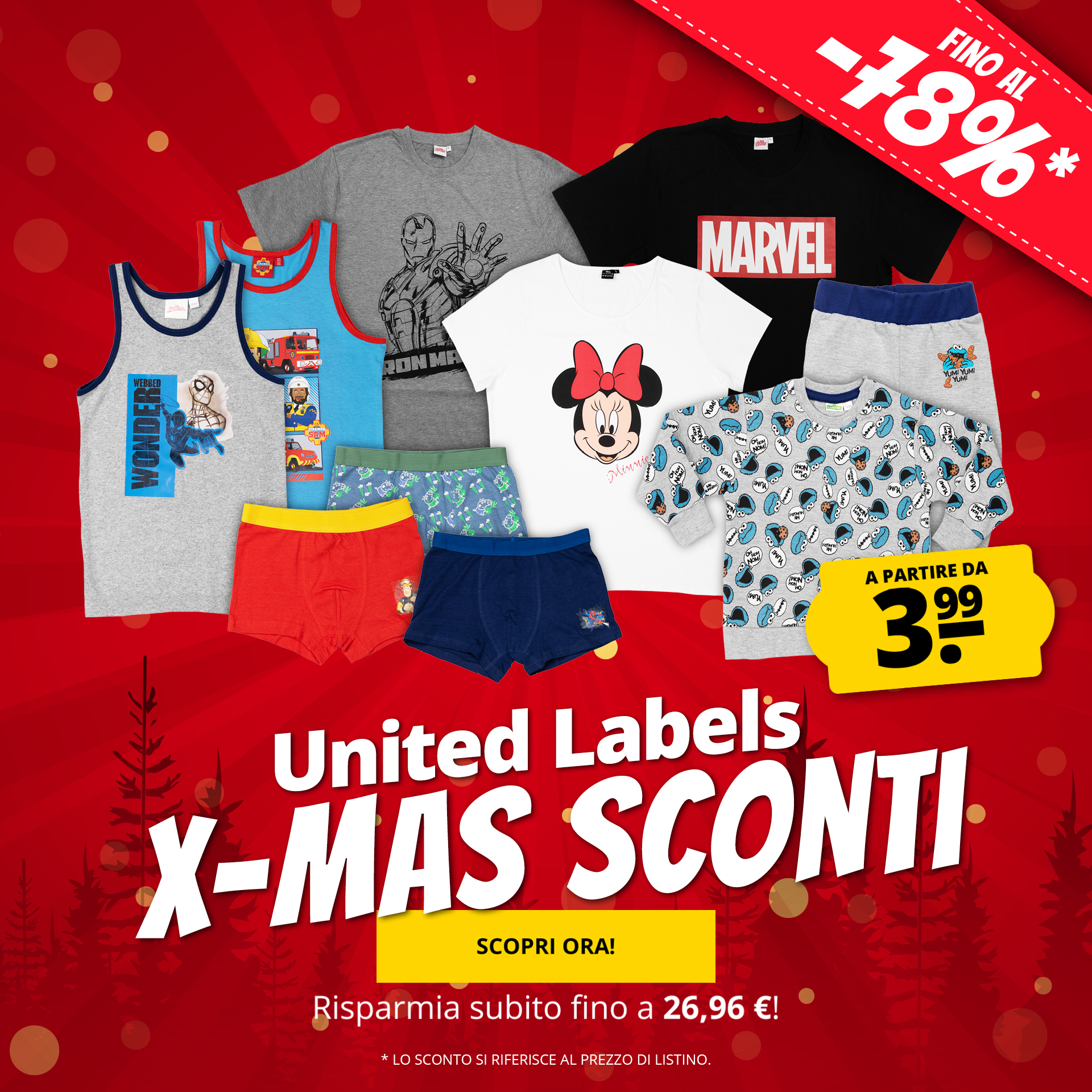 UNITED LABELS X-Mas Sconti a partire da 3,99 €