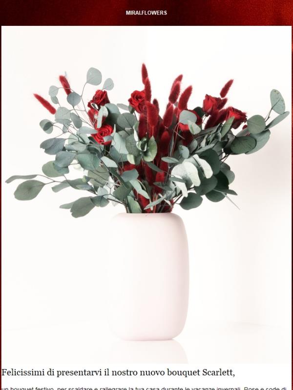 Un Natale da ricordare con il nuovo bouquet di MIRAI