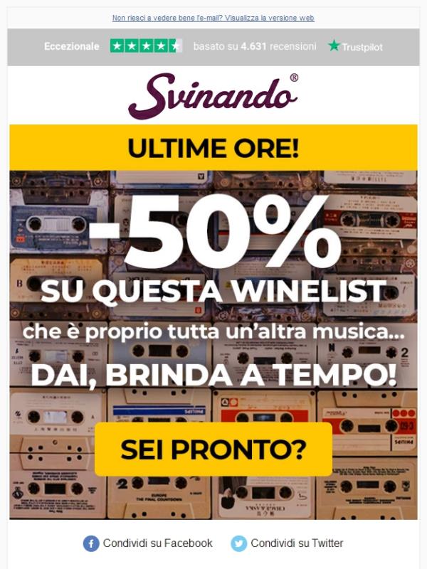 [ULTIME ORE] Brindi a un ritmo tutto tuo? (a -50%!)🎵