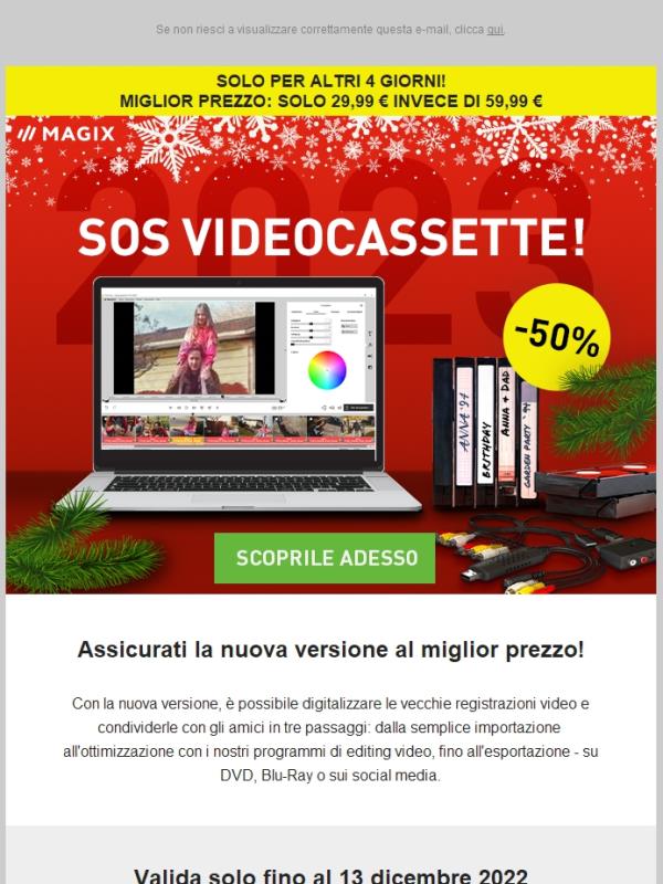 Solo per altri 4 giorni! Risparmia 30 €: esegui ADESSO l'upgrade e risparmi notevolmente!