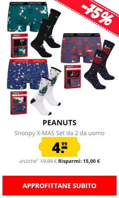 PEANUTS Snoopy X-MAS Set da 2 da uomo  solo 4,99 €!