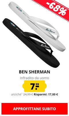 BEN SHERMAN Infradito da uomo solo 7,99 €!