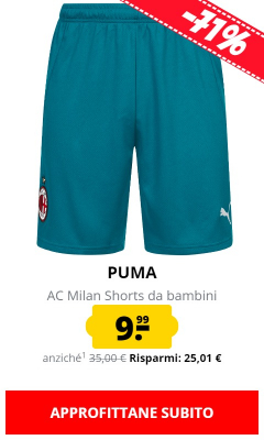 PUMA AC Milan Shorts da bambini solo 9,99 €!