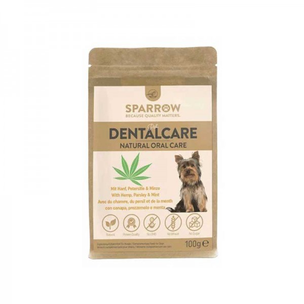 Sparrow Pet Miscela DentalCare con CBD per Cani - 100 g