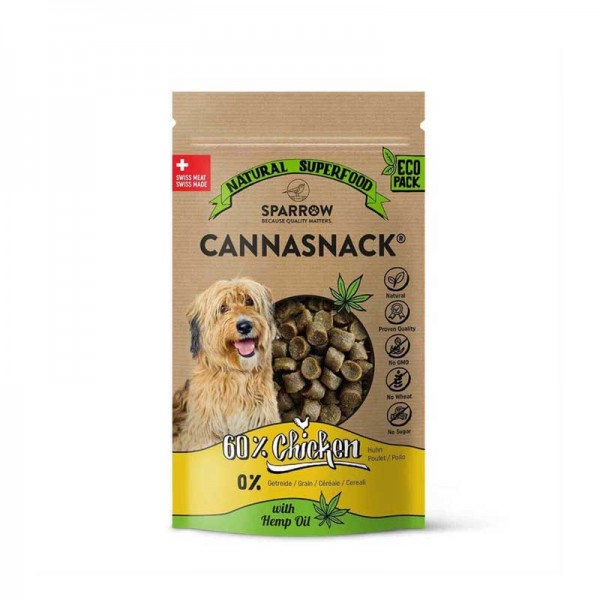 Sparrow Pet CannaSnack con CBD al Pollo per Cani - 70 g