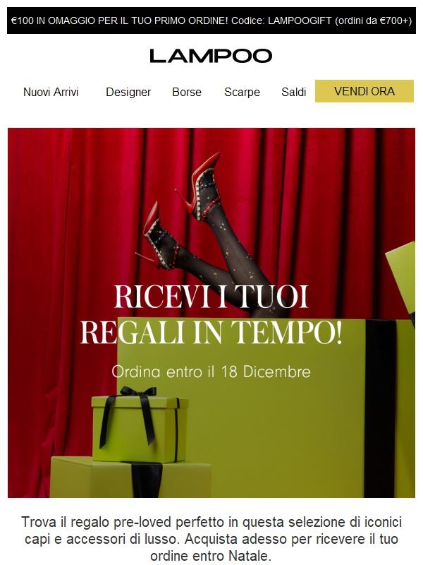 Ricevi i tuoi regali in tempo!