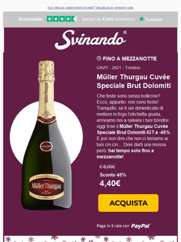 [Fino a mezzanotte] ⏰ Cerchi una bollicina per le feste? (a -45%!)