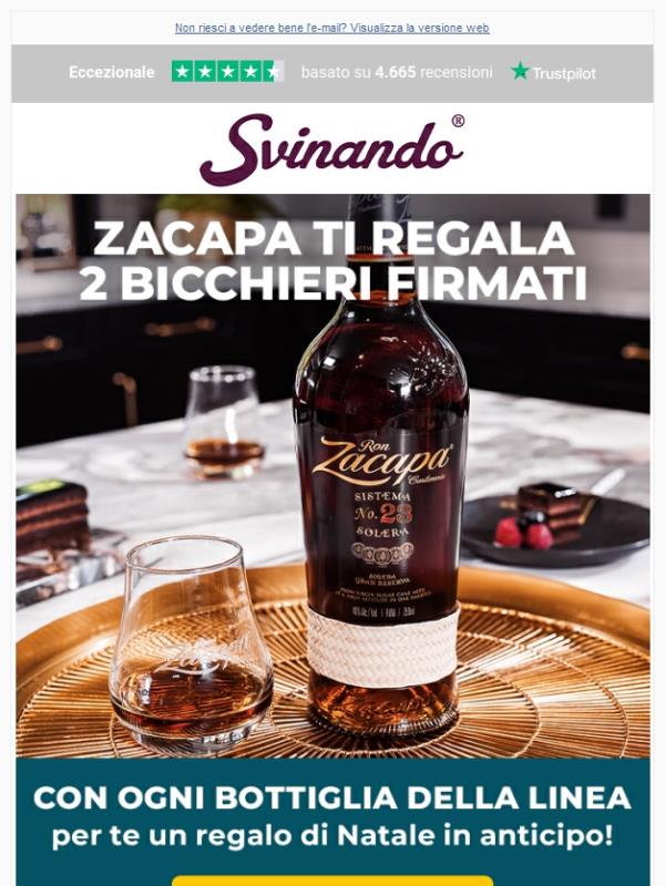 Con ogni bottiglia di Zacapa, in omaggio 2 bicchieri firmati (troppo chic!) 😉