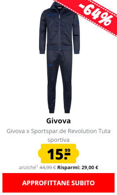 Givova x Sportspar.de Revolution Tuta sportiva solo 15,99 €!