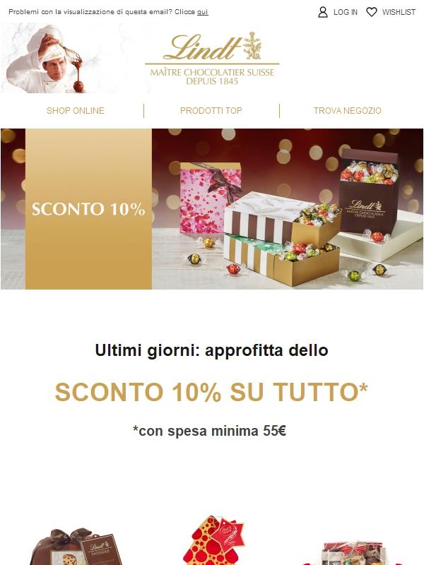 Ultimi giorni: sconto 10% su tutto 🎄