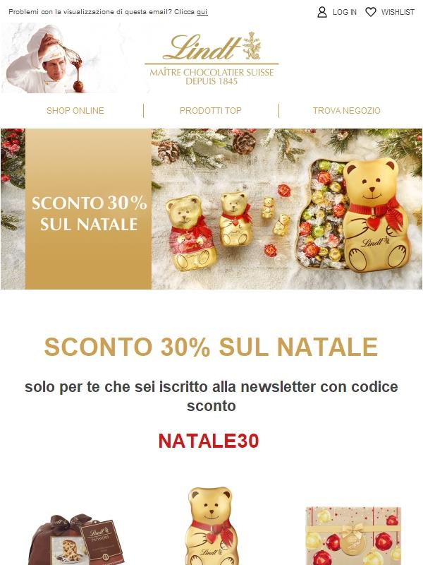 IN ANTEPRIMA: Sconto 30% sul Natale Lindt 🎅