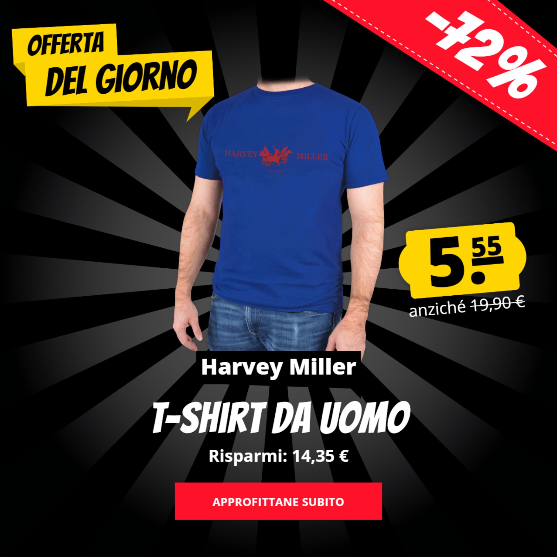 Harvey Miller T-shirt da uomo solo 5,55 €