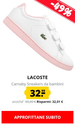 LACOSTE Carnaby Sneakers da bambini solo 32,99 €!