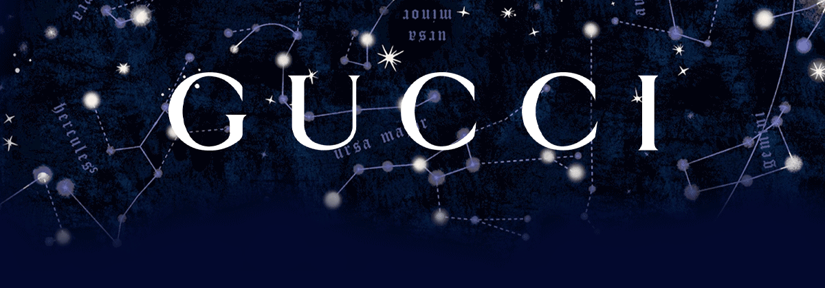 “Gucci” scritto in lettere maiuscole