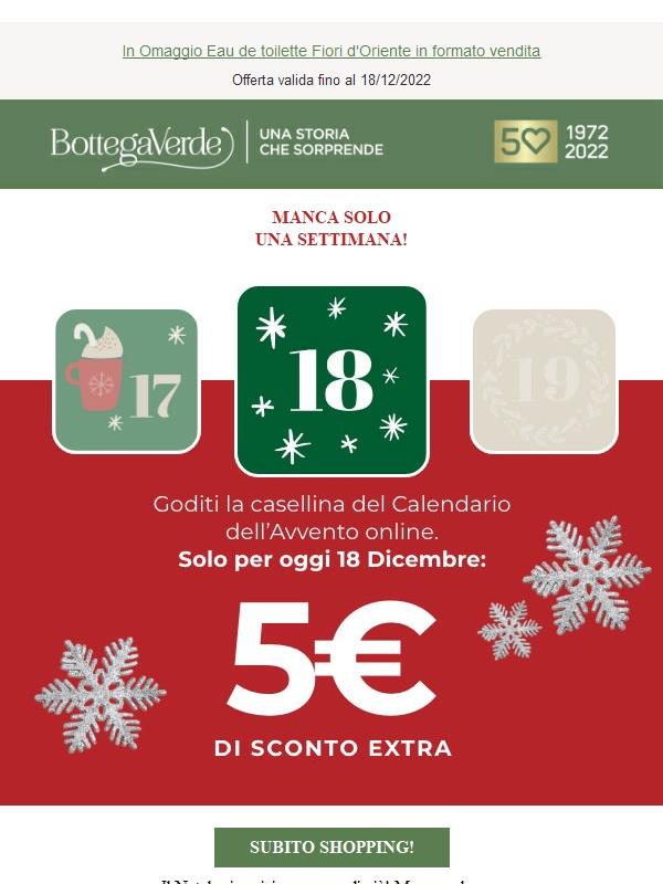Ti sveliamo un segreto: 5euro di sconto solo per oggi 18 dicembre