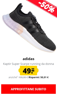adidas Kaptir Super Scarpe running da donna solo 49,99 €!