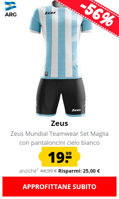 Zeus Mundial Teamwear Set Maglia con pantaloncini solo 19,99 €!