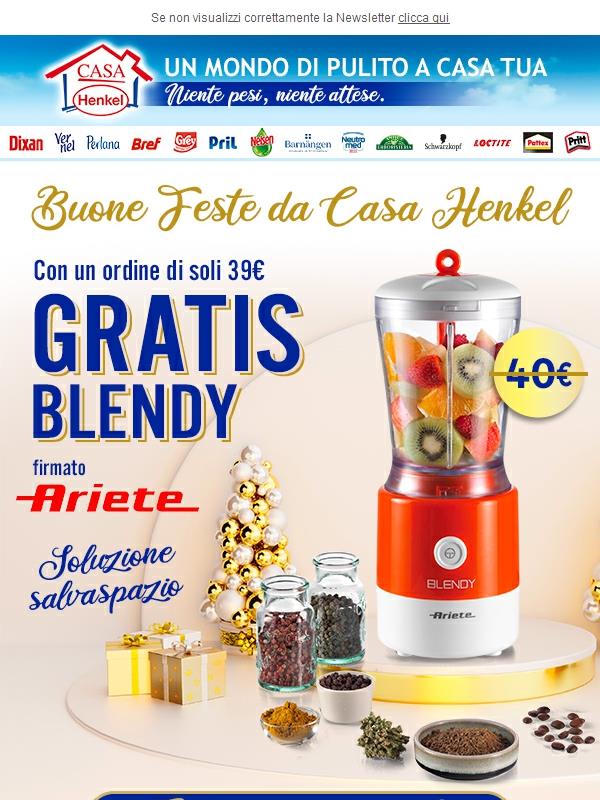 Buon Natale da CasaHenkel! In regalo per TE il Frullatore Blendy di Ariete!