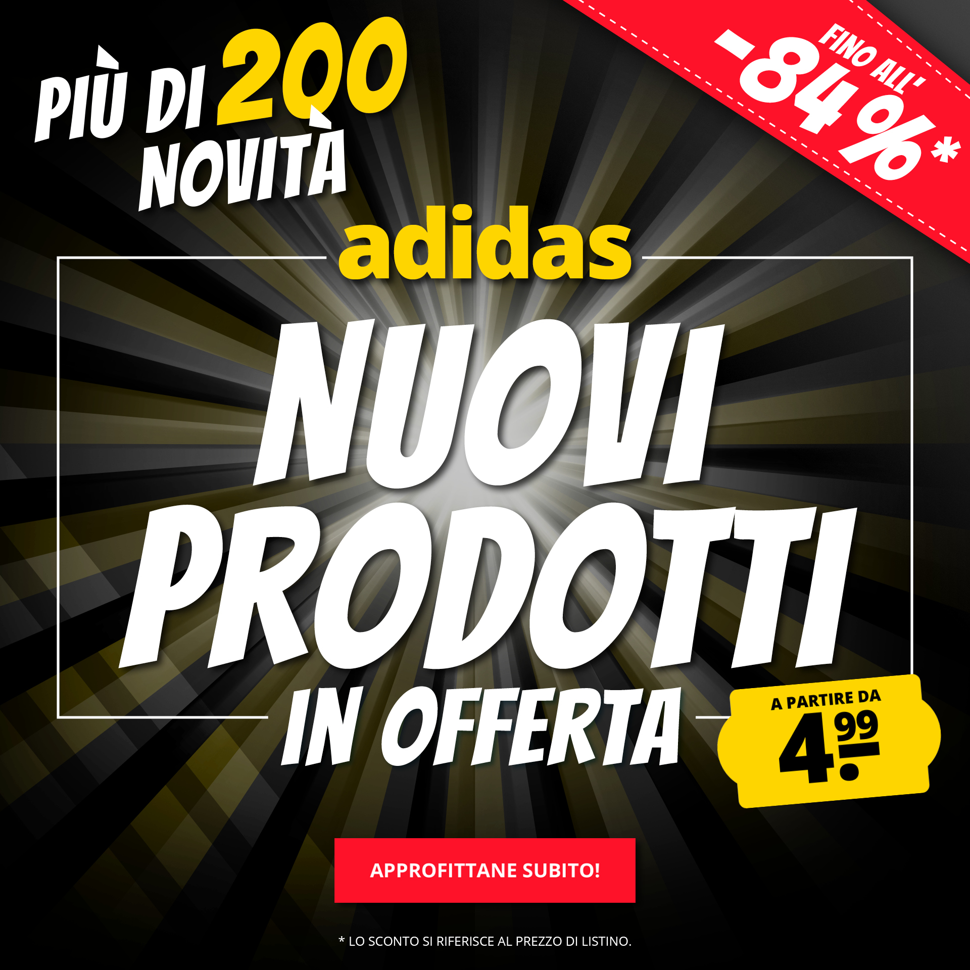 adidas Nuovi prodotti in offerta a partire da 4,99 €