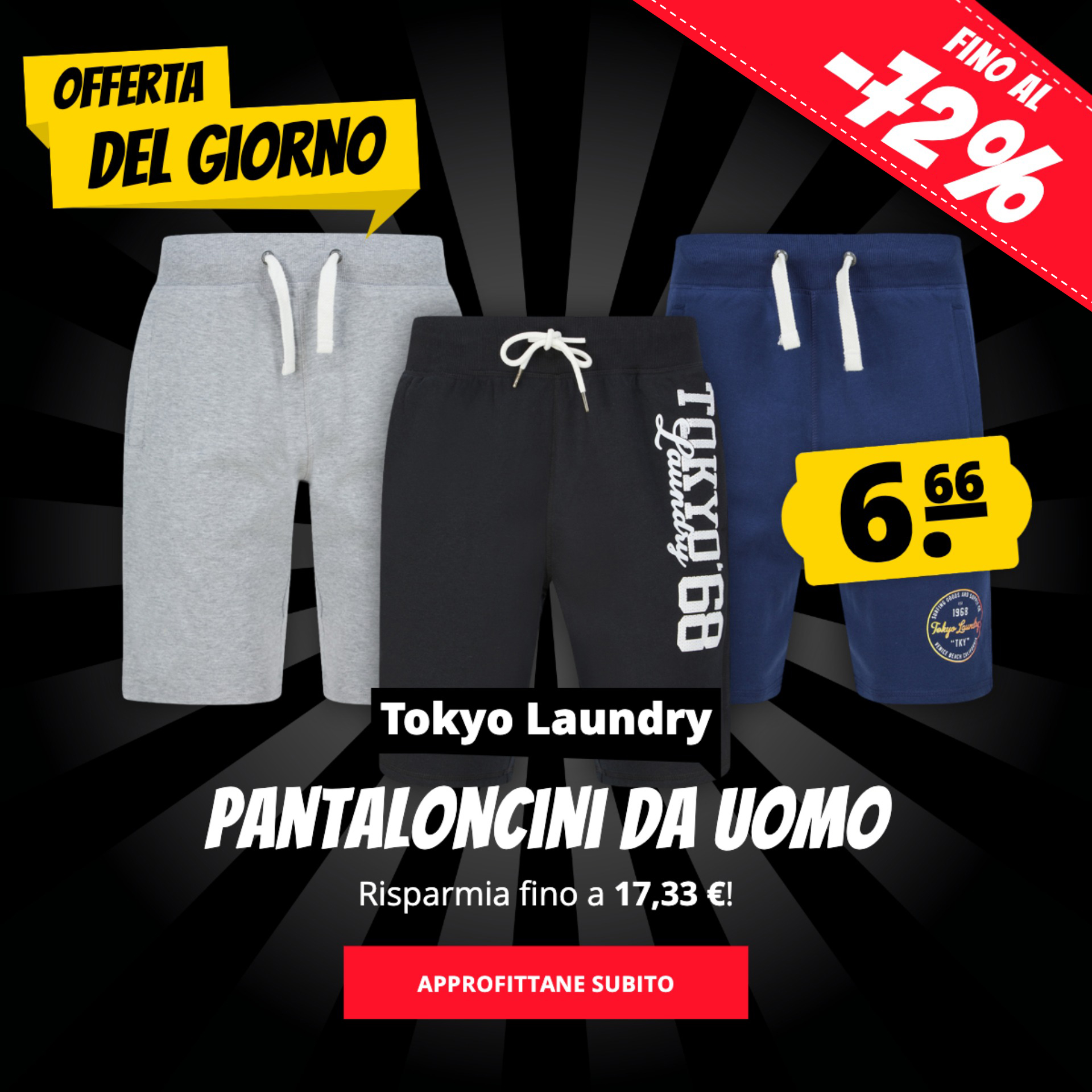 Tokyo Laundry  Pantaloncini da uomo solo 6,66 €