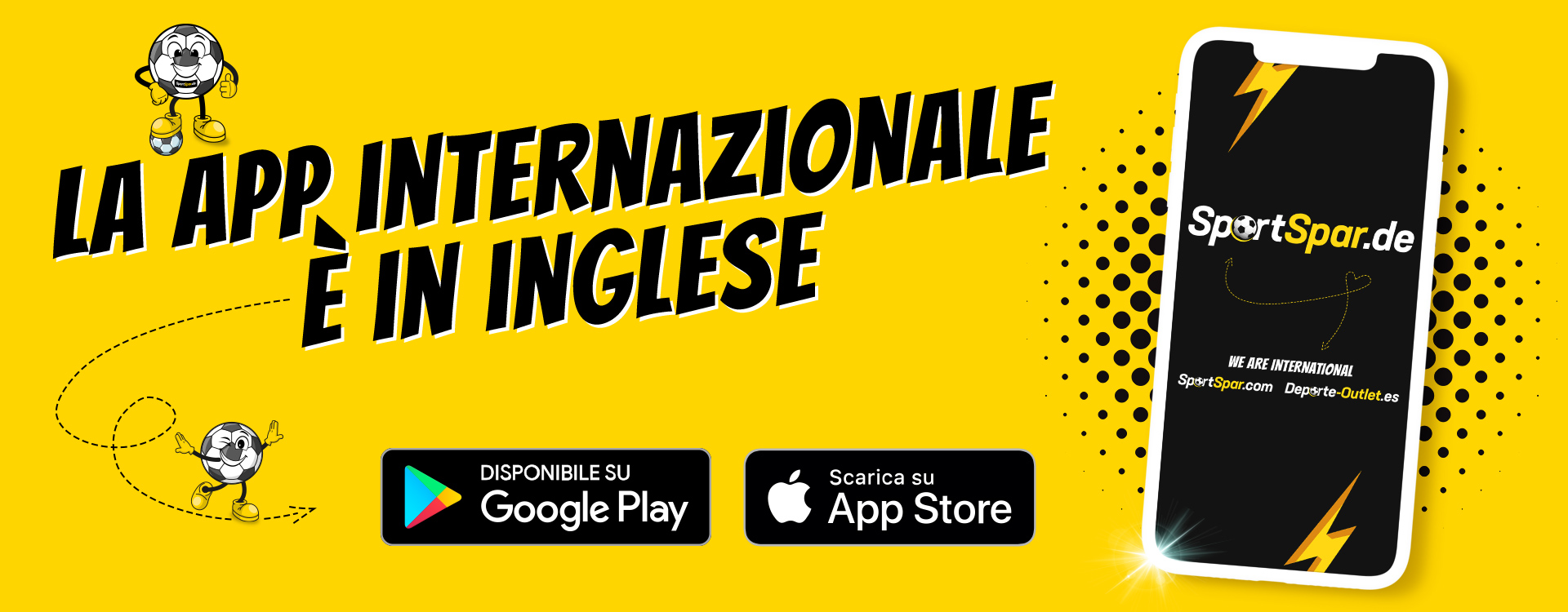 La app internazionale è in inglese