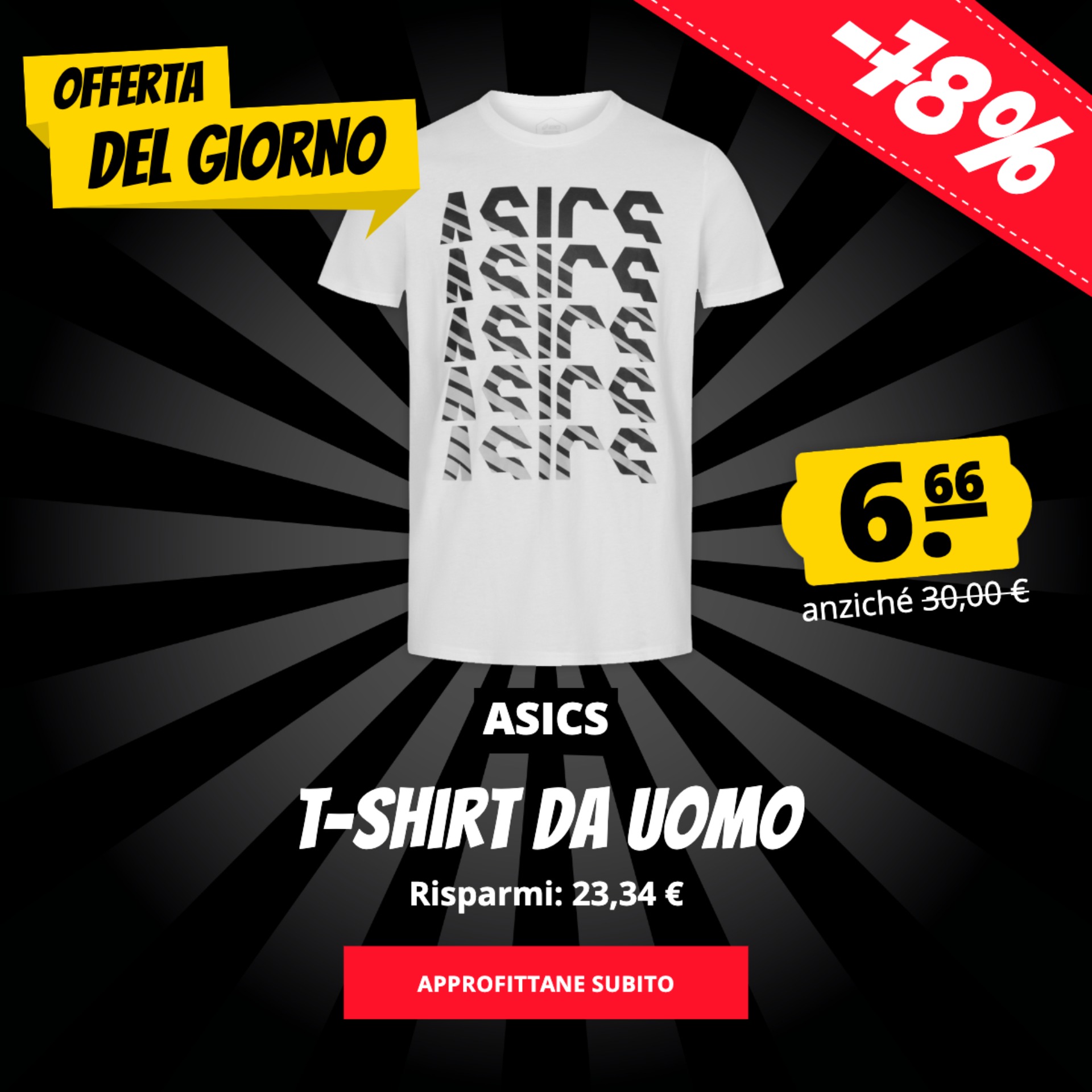 ASICS T-shirt da uomo solo 6,66 €