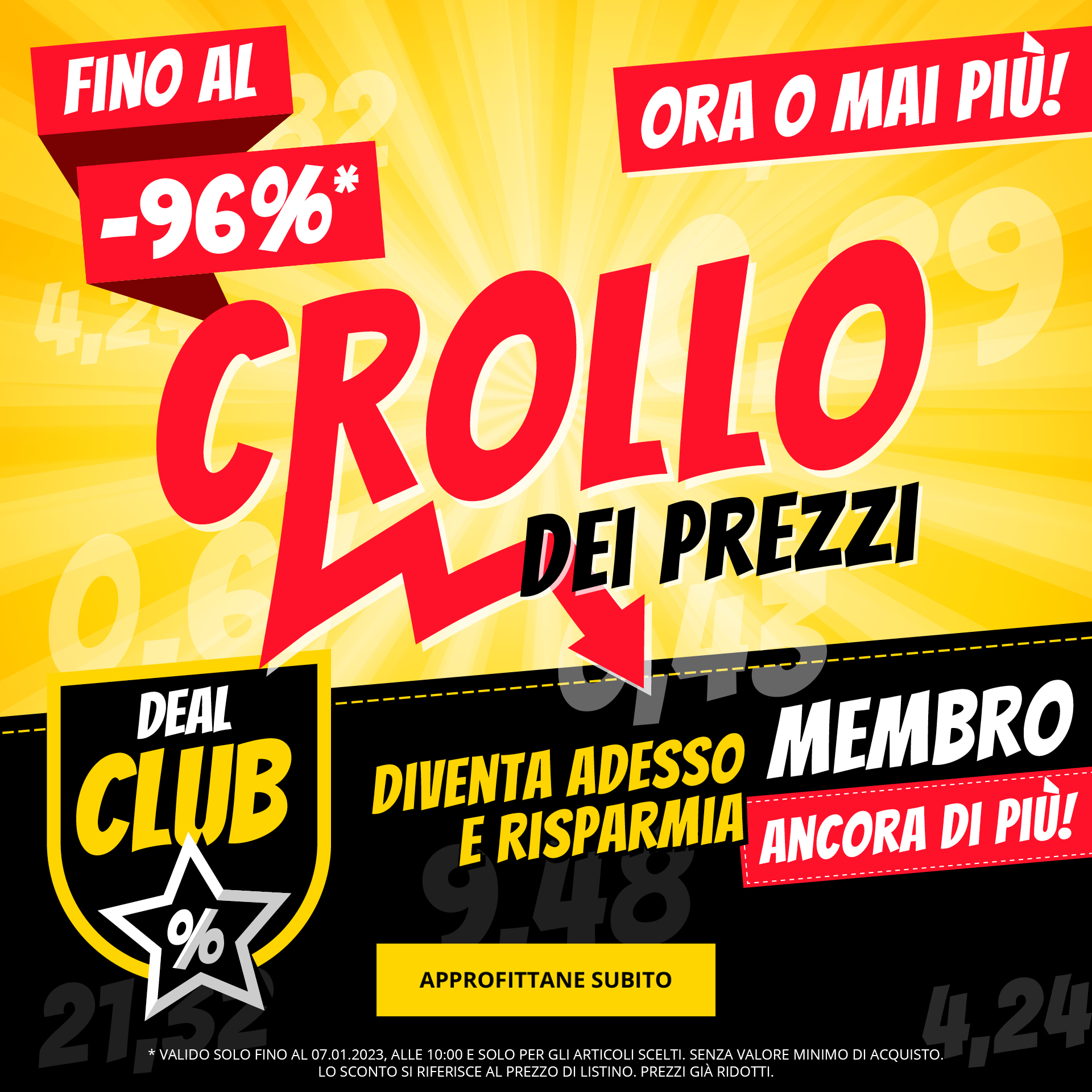 Crollo dei prezzi