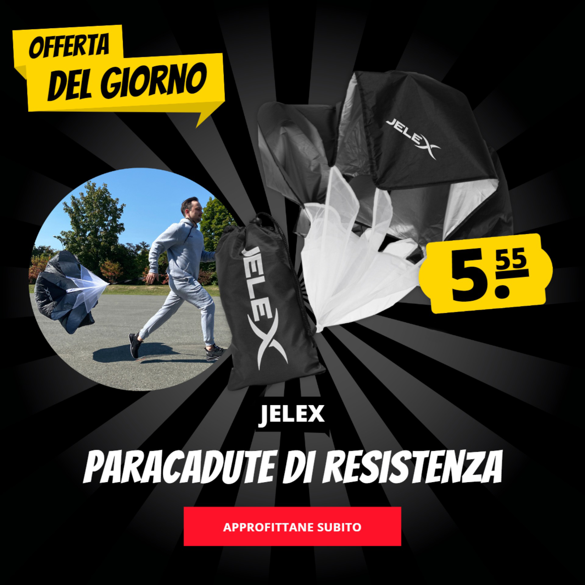 JELEX Paracadute di resistenza solo 5,55 €