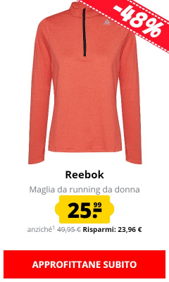 Reebok Maglia da running da donna solo 25,99 €!