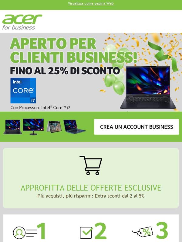 Acer per le imprese: risparmia fino al 25%