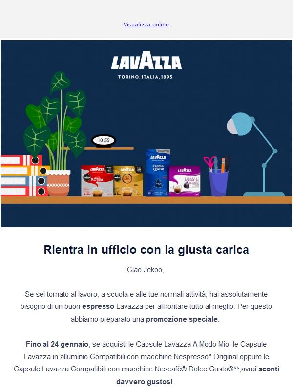 Lavazza ti dà la carica per ripartire