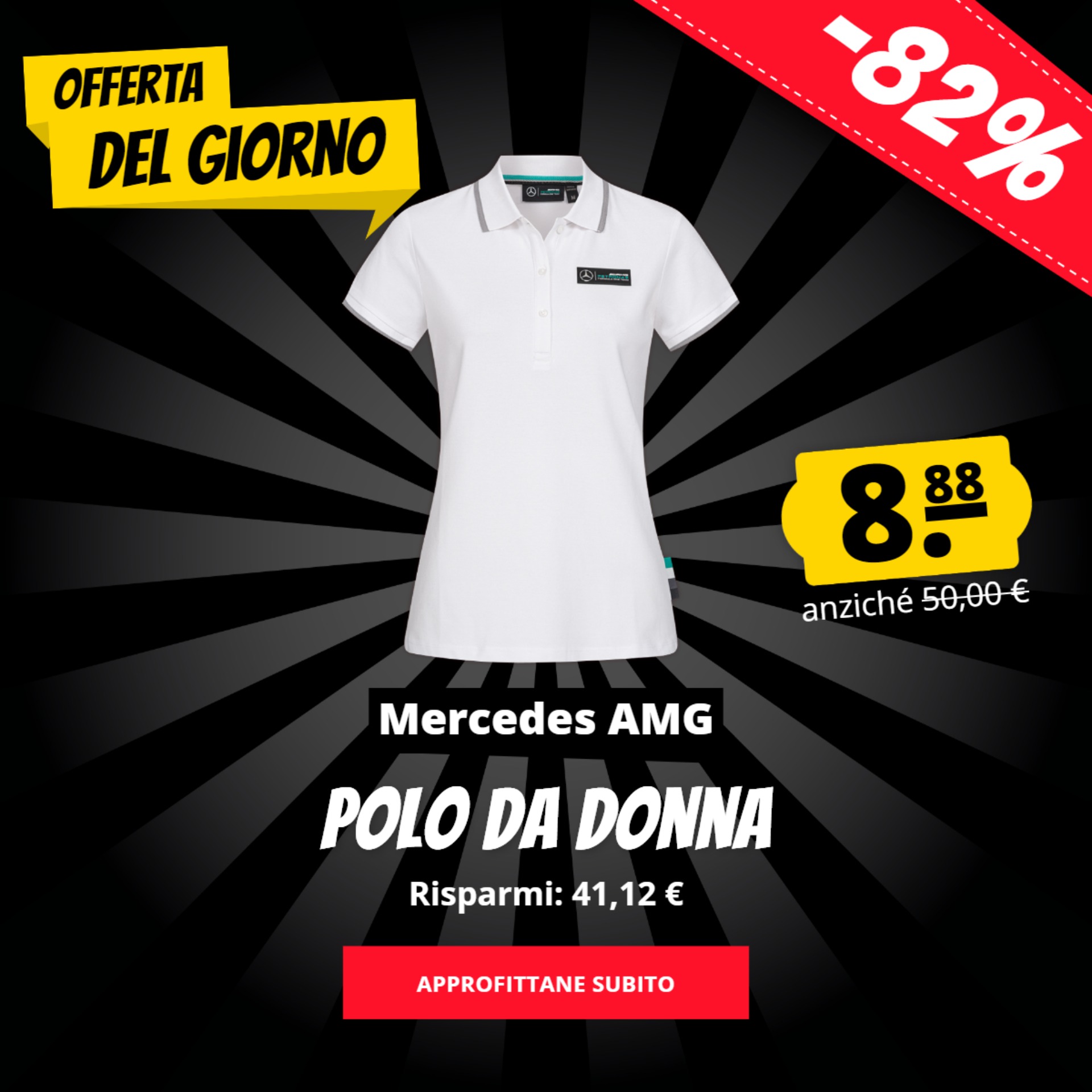 Mercedes AMG Polo da donna solo 8,88 €