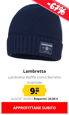 Lambretta Waffle Uomo Berretto invernale a soli 9,99 €