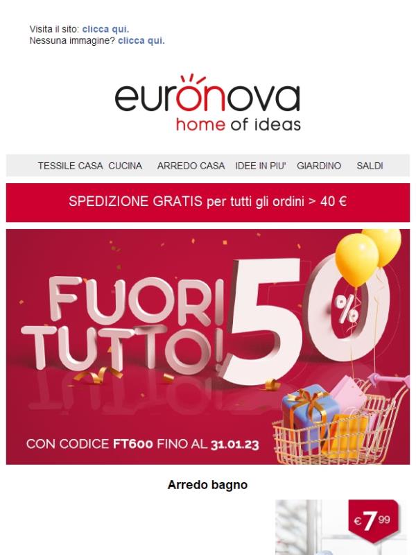🔔 Fuori tutto: -50% su tutto il sito